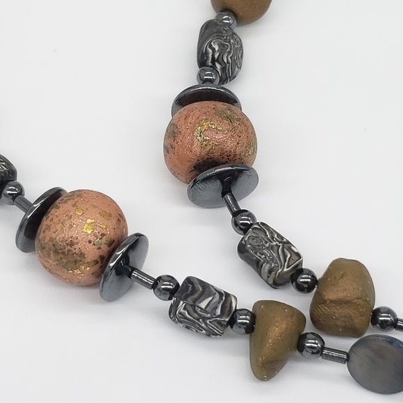 Handmade Polymer Bead Necklace - Picture 4 of 11